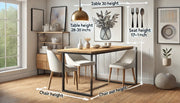 Ideal height for a dining table and chairs