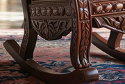 Elegant Teak Wood Rocking Chair – Timeless Hand Carved Design for Indoor & Outdoor Use