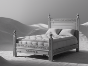 Elegant Hand-Carved Teak Bed – Durable Wooden Masterpiece for Your Space