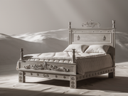Traditional Wooden Teak Bed – Durable and Fully Handcrafted Masterpiece