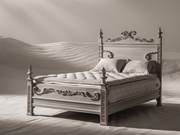 Premium Handcrafted Bed – Durable Teak and Ornate Wooden Carvings
