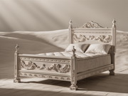 Vintage Wooden Teak Bed – Luxurious Hand-Carved for Classic Décor