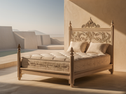 Luxury Teak Wood Bed – Hand-Carved with Intricate Artisan Designs