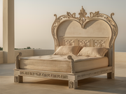 Elegant Wooden Teak Bed – Luxurious, Durable, and Fully Handcrafted