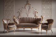 Elegant Hand-Carved Sofa Set – Durable Wooden Furniture with Premium Finish