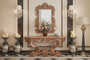 Handcrafted Teak Console Table – Timeless Hand Carving and Solid Frame