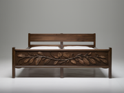 Elegant Handcrafted Teak Bed – Durable Wooden Design for Lasting Comfort
