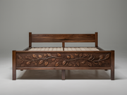 Ornate Teak Wood Bed – Handcrafted Wooden Masterpiece for Timeless Style