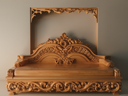 Elegant Wooden Bed – Durable Teak Handcrafted for Classic Style