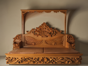 Elegant Teak Bed – Durable Wooden Design with Timeless Appeal