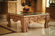 Rustic Teak Wood Coffee Table – Handcrafted Elegance for Timeless Charm