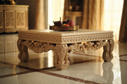 Ornate Hand-Carved Coffee Table in Teak Wood – A Classic Touch for Your Space