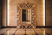 Elegant Hand-Carved Teak Mirror Frame - Premium Decor Piece