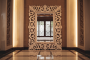 Elegant Hand-Carved Teak Mirror Frame - Perfect for Sophisticated Spaces