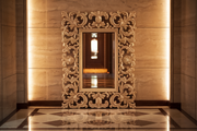 Artistic Teak Mirror Frame - Hand-Carved for Luxurious Decor