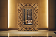 Decorative Teak Wood Mirror Frame - Hand-Carved for Luxury Homes
