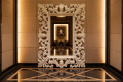 Elegant Teak Mirror Frame with Hand-Carved Traditional Patterns