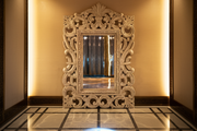High-Quality Hand-Carved Teak Mirror Frame for Unique Interiors
