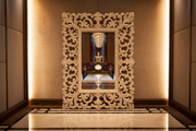 Elegant Wooden Mirror Frame - Rustic Hand-Carved Teak Beauty
