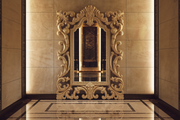 Hand-Carved Teak Frame Mirror - Durable and Intricate Artwork