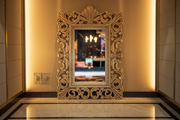 Artistic Hand-Carved Teak Mirror Frame for Stunning Interiors