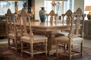 Hand-Carved Teak Dining Table Set – An Heirloom-Quality Centerpiece