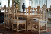 Teak Wood Dining Table Set with Hand-Carved Craftsmanship for Every Style
