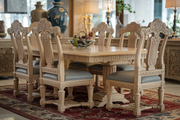 Hand-Carved Teak Wood Dining Table Set – Premium Elegance for Your Home