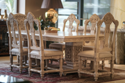 Ornate Teak Dining Table Set – Hand-Carved for Unparalleled Elegance