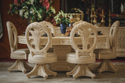 Durable and Elegant Hand-Carved Teak Dining Set – Designed to Impress