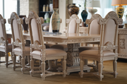 Sturdy Hand-Carved Teak Dining Table Set – Built to Impress and Endure