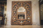 Decorative Hand-Carved Teak Wood Mirror Frame - Long-Lasting Quality