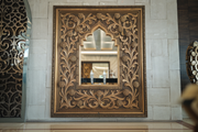 Durable Hand-Carved Wooden Mirror Frame in Solid Teak Wood