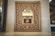 Durable Hand-Carved Wooden Mirror Frame in Teak Wood