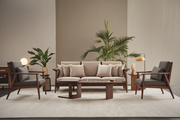 Artisan Wooden Sofa Set – Handcrafted Teak for Timeless Elegance