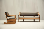 Elegant Wooden Sofa Set – Durable Teak with Refined Artistic Finish