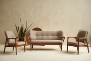 Elegant Teak Sofa Set – Durable Wooden Furniture for Timeless Comfort