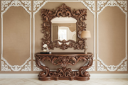 Hand Carved Teak Console Table – Durable and Beautifully Framed