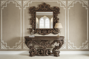 Elegant Hand Carved Console Table – Solid Teak Frame for Premium Style
