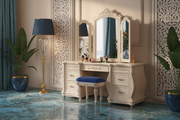 Hand-Carved Wooden Dressing Table Vanity – An Elegant, Durable, and Luxury Set