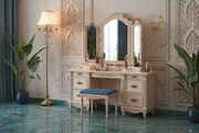 Traditional Teak Vanity Dressing Table – A Rich, High-Quality & Royal Set