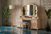 Ornate Dressing Table Set – Made of High Quality & Durable Teak Wood