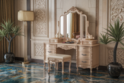 Elegant Wooden Vanity Table with Mirror – An Elegant, Durable, and Luxury Set