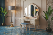 Classic Antique Dressing Table Vanity Set – Luxury & Stylish Furniture