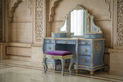 Elegant Carved Wood Dressing Table with Storage – Luxury & Stylish Furniture