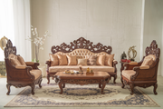 Elegant Wooden Sofa Set – Durable Hand-Carved Teak with Superior Finish