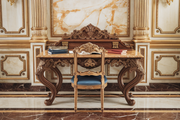 Elegant Carved Wood Table and Chair - Made of High Quality & Durable Teak Wood