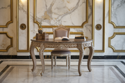 Elegant Carved Wood Table and Chair - A Premium, Luxurious & Sustainable Set