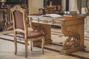 Hand-Carved Study Table and Chair - An Elegant, Durable, and Luxury Set