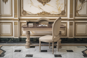 Antique-Style Study Table and Chair - A Rich, High-Quality & Royal Set